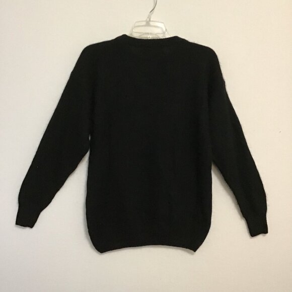 Vintage 90s Santoria Sequined Silk Blend Crew Neck Sweater Size L - Picture 3 of 9